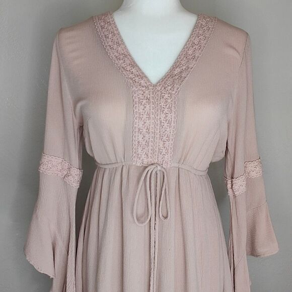 Promesa USA Rayon Dusty Pink Mini Dress - Picture 3 of 9